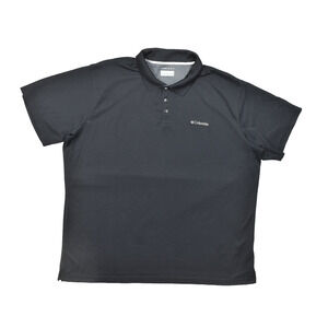 Columbia Omni-Wick Men's Black Polo Shirt Size XXL Short Sleeve Polyester